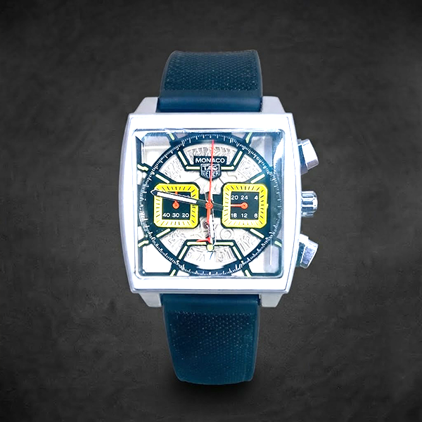 Vibepage Square Skeleton Chrono Racing Edition – Bold Open-Work Motorsport Watch