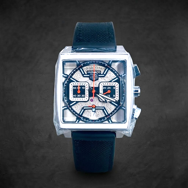Vibepage Square Skeleton Chrono Racing Edition – Bold Open-Work Motorsport Watch