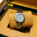 Vibepage Diamond Pavé Silver Dial Luxury Edition – Iced-Out Silver Statement Watch
