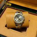 Vibepage Diamond Pavé Grey Dial Two-Tone Luxury Edition – Iced-Out Statement Watch