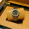 Vibepage Diamond Pavé Black Dial Two-Tone Luxury Edition – Iced-Out Statement Watch