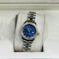 Vibepage Crystal Bezel Emerald Green Dial Two-Tone Women's Luxury Edition – Elegant Ladies Watch