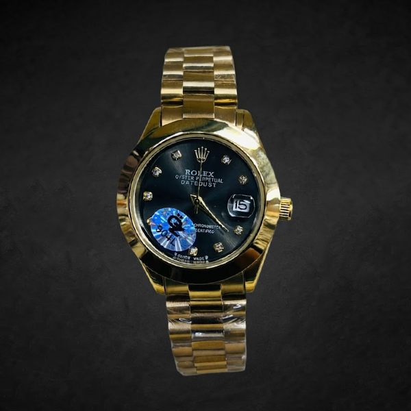 Vibepage Royal Silver Sapphire – Luxury All-Silver Steel Watch with Ocean Blue Dial
