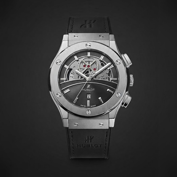 Vibepage Stealth Skeleton – Brushed Silver & Matte Black Leather Watch for Men