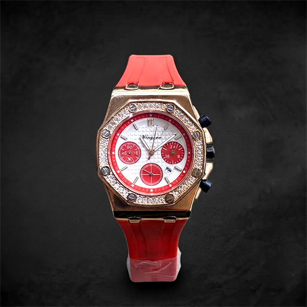 Vibepage Offshore Chrono Crystal Edition – Octagonal Gem-Bezel Sport Chronograph Watch