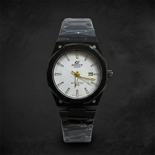 Vibepage Octo Steel Classic – Octagonal Bezel Watch with Integrated Link Bracelet