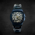 Vibepage Square Skeleton Avant-Garde – Modern Geometric Openwork Watch