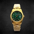 Vibepage Datejust Motif Edition – Classic Fluted Bezel Watch with Geometric Dial