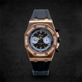 Vibepage Royal Octagon Gem Chrono – Gem-Set Bezel Luxury Chronograph Watch