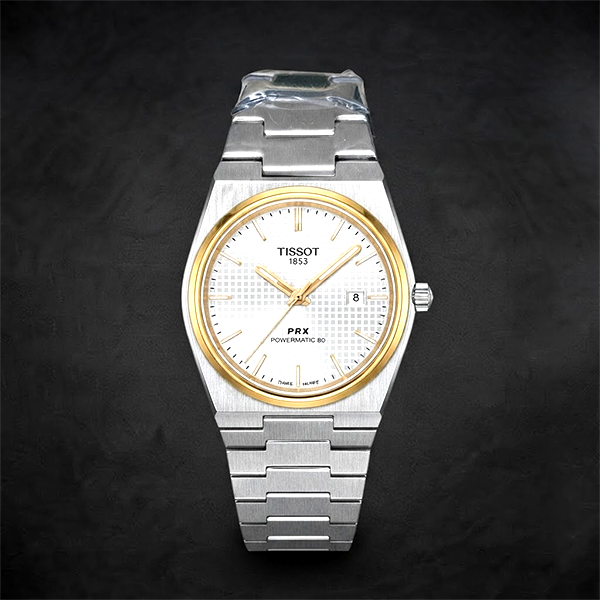 Vibepage Integrated Retro Executive – Classic Tonneau Case Watch with Integrated Link Bracelet