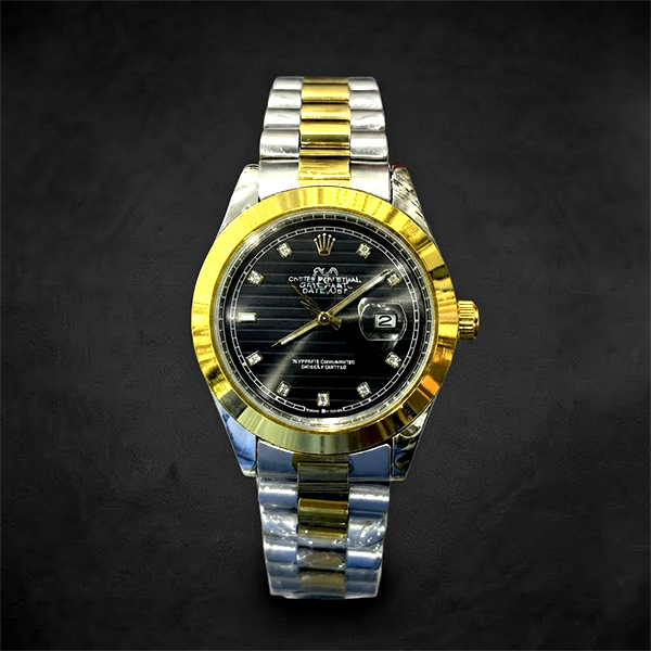 Vibepage Classic Fluted Crystal Date – Timeless Fluted Bezel Dress Watch