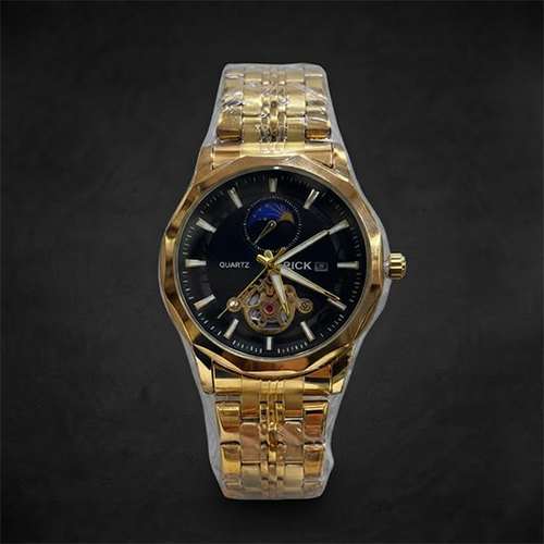 Vibepage Celestial Open-Heart Executive – Sun & Moon Phase Open-Heart Watch