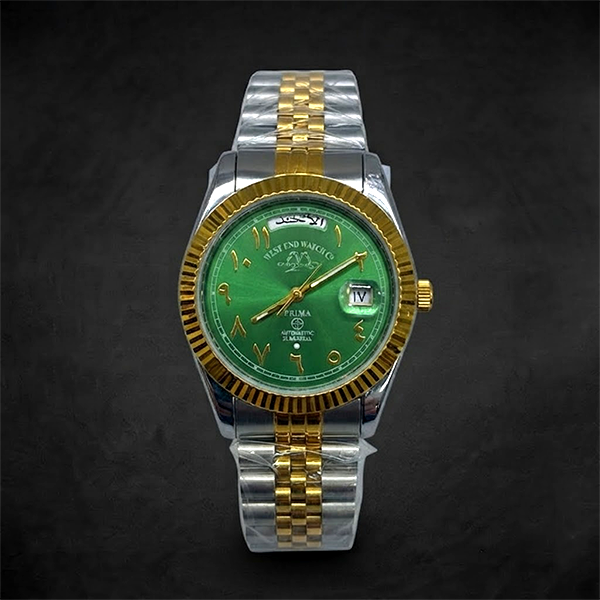 Vibepage Datejust Motif Edition – Classic Fluted Bezel Watch with Geometric Dial