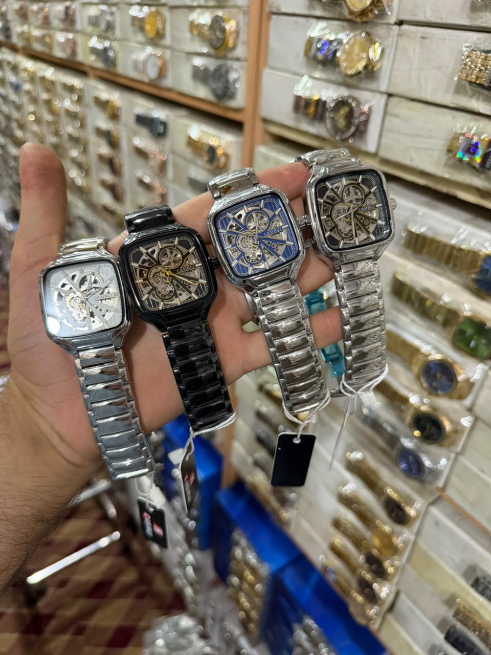Vibepage Square Skeleton Avant-Garde – Modern Geometric Openwork Watch
