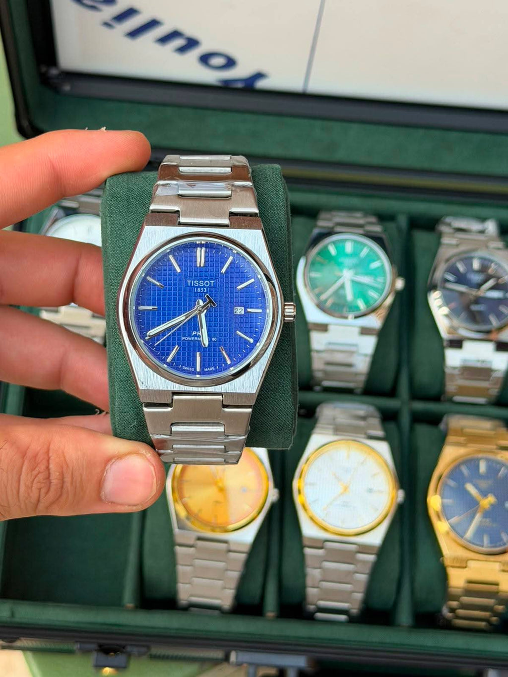 Vibepage Integrated Retro Executive – Classic Tonneau Case Watch with Integrated Link Bracelet