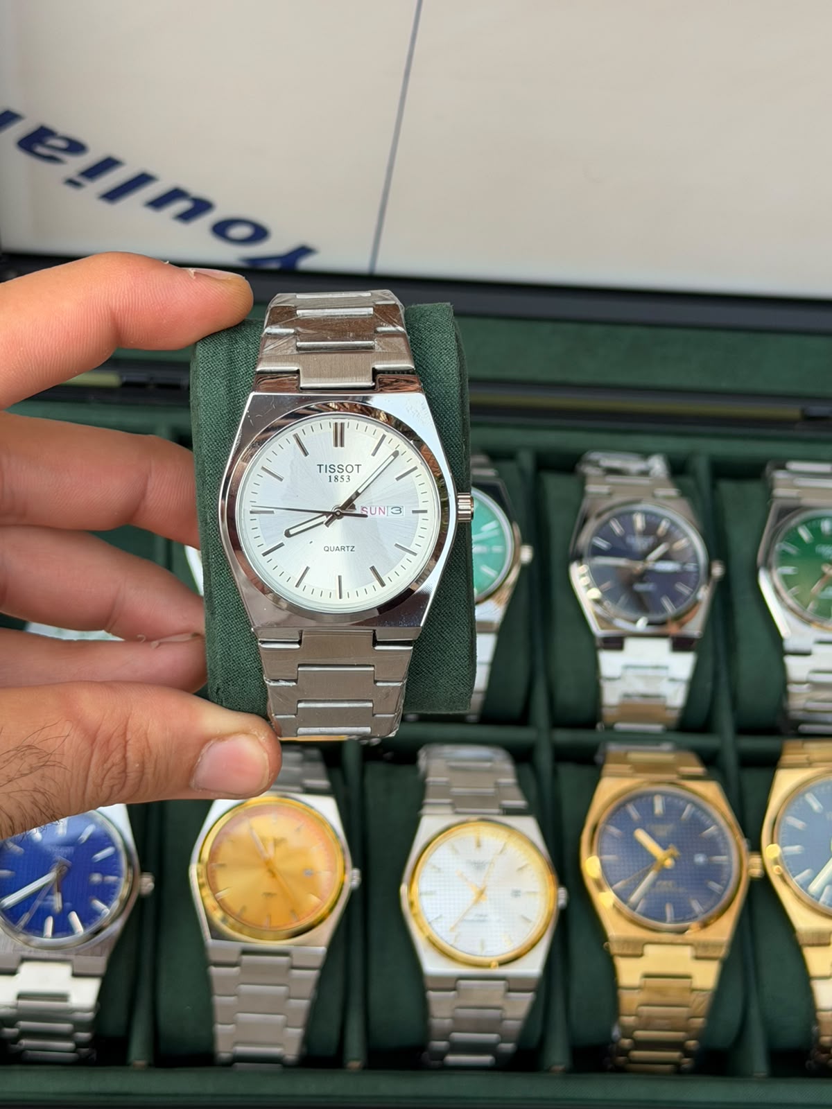 Vibepage Integrated Retro Executive – Classic Tonneau Case Watch with Integrated Link Bracelet