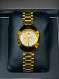 Vibepage Heritage Diastar Style Full Gold Vintage Executive Men's Luxury Edition – Oval Faceted Shield Watch