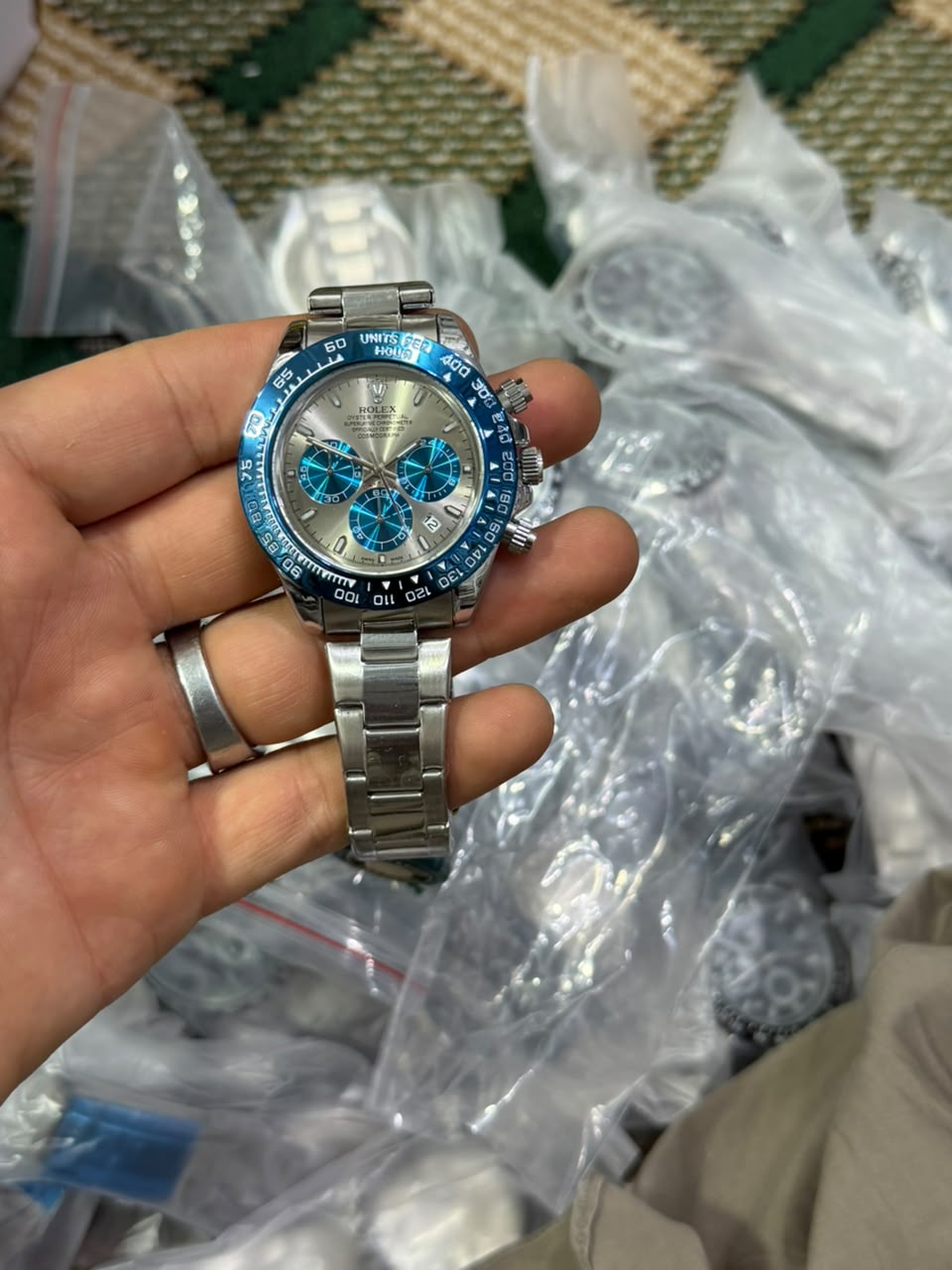 Vibepage Royal Octagon Gem Chrono – Gem-Set Bezel Luxury Chronograph Watch