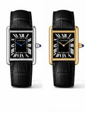 Vibepage Tank Heritage Black Dial Rectangular Leather Edition – Vintage Tank Watch