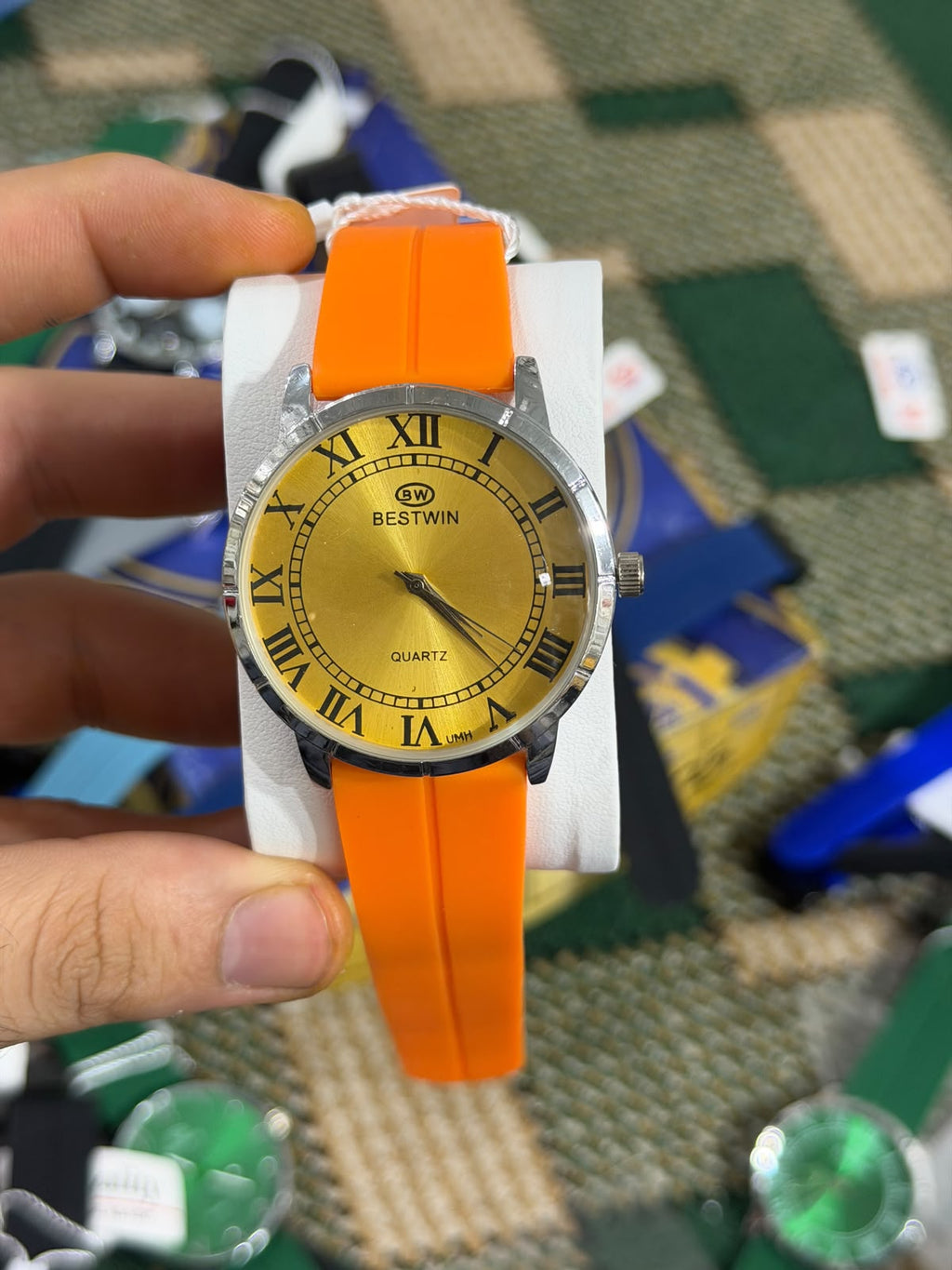 Vibepage Royal Blue Roman Numeral Silicone Strap Sport Elegance Edition – Royal Blue Dial Watch